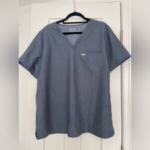 FIGS Women's Catarina One-Pocket Scrub in Heather Denim